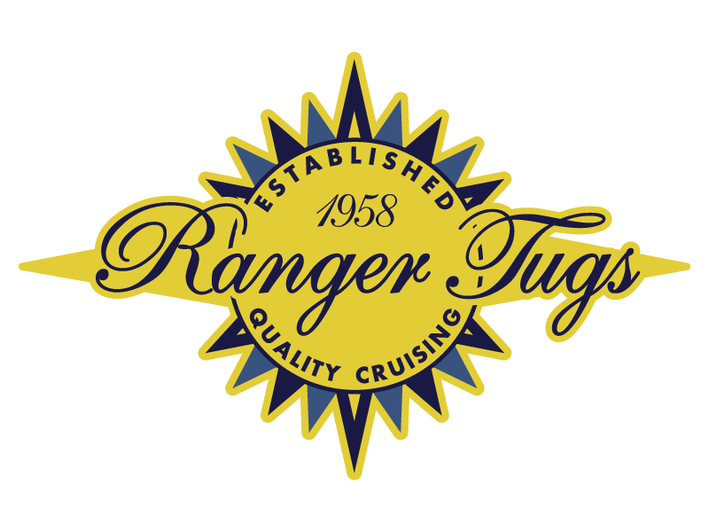 The Ranger Tugs logo on a clear background.